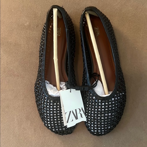 Zara Black Woven Women's Shoes - Picture 8 of 14
